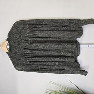 Deletta‎ Women's Long Sleeve Blouse with Smocked Detail